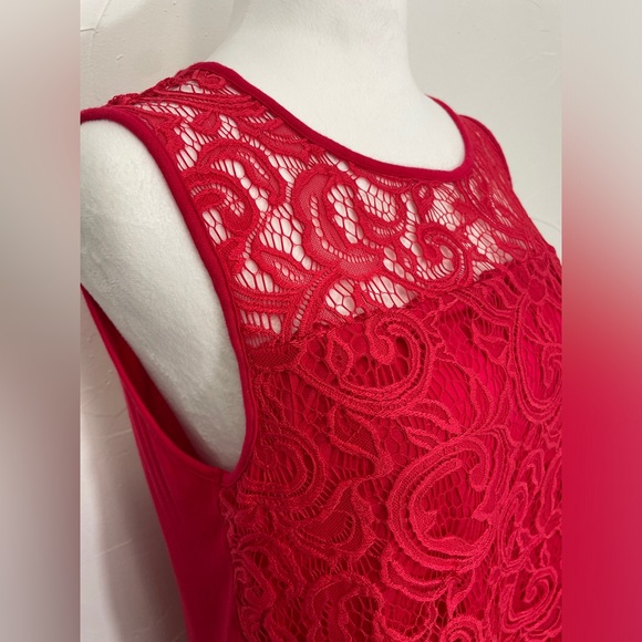 Adrianna Papell Lace Jersey Knit Top - Picture 5 of 8